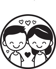 vector illustration of a couple