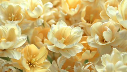 Fototapeta premium A stunning bouquet of yellow tulips against an elegant background