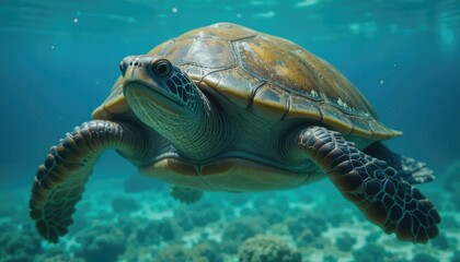 Obraz premium sea turtle swimming