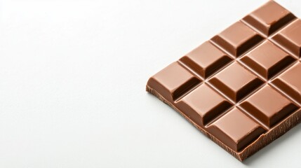 Chocolate bar on white background