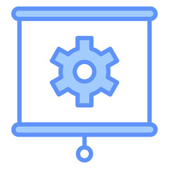 Presentation Outline Blue Color Icon