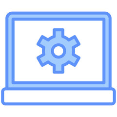It Engineering Outline Blue Color Icon