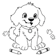 Obraz premium coloring page dog
