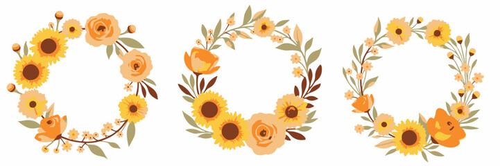 Obraz premium Blossoming Harmony: The Vibrant Elegance of Sunflowers and Roses