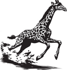 giraffe silhouette vector