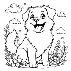coloring page dog