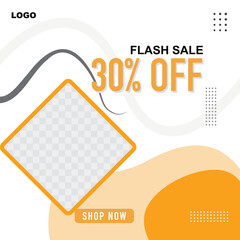Flash sale social media banner template design