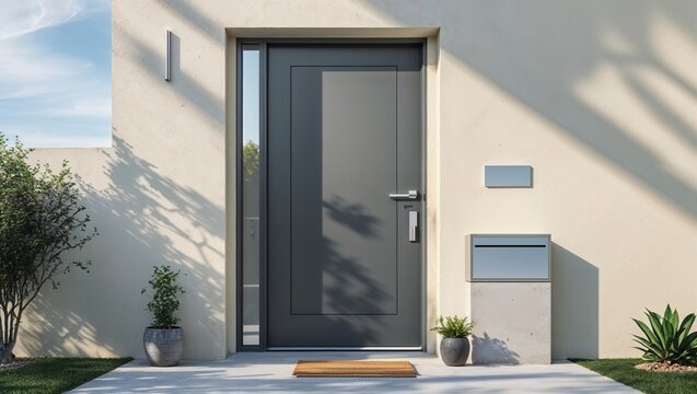  Une porte de maison moderne,open door to the sea