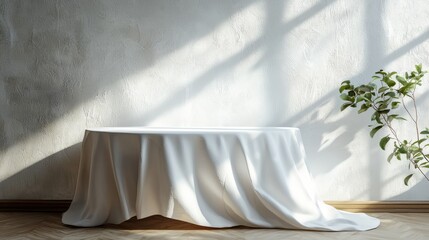 Elegant Table in Natural Light with Shadows