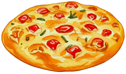 pizza isolated on white background