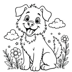 coloring page dog
