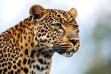 Naklejka premium Star Tiger With its skin filled with round patterns and contrasting colors, natural beauty is full of mystery. Every step is agility, reflecting strength and elegance in one body