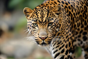 Naklejka premium Star Tiger With its skin filled with round patterns and contrasting colors, natural beauty is full of mystery. Every step is agility, reflecting strength and elegance in one body