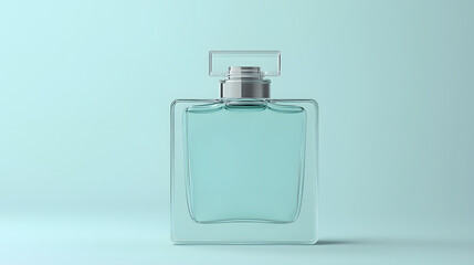 Elegant glass perfume bottle display minimalist studio product photography soft lighting aesthetic appeal