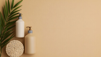 Elegant spa products display minimalistic studio photography soft lighting aesthetic appeal