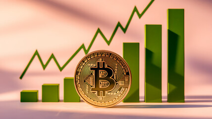 Bitcoin surges in value amid rising gold prices financial market analysis modern office dynamic environment close-up view