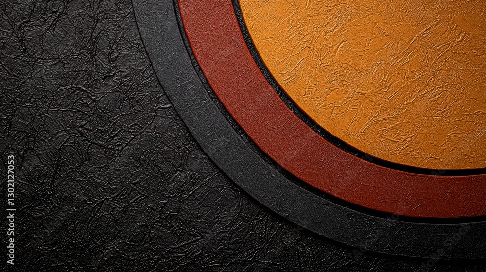 Aufkleber abstract art composition with circular elements black texture rich surface modern design presentatio