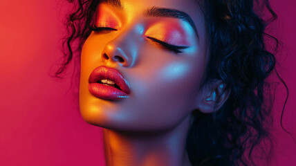 Fototapeta premium Woman with makeup