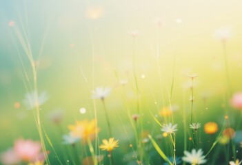 Fototapeta premium dreamy flower summer background glimmerish