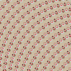 Fototapeta premium Pattern of colored diamonds on arced lines for your projects in a retro palette.