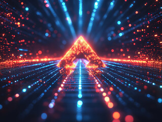 Obraz premium Abstract Technology Background: Big Data and Stock Market Trends