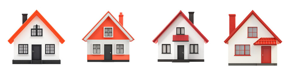 Cozy suburban houses with red rooftops and charming architectural details showcasing a welcoming and family friendly living environment