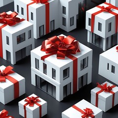 red gift boxes