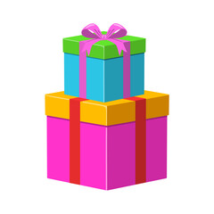 Obraz premium Elegant Gift Present Box. Beautifully Wrapped Surprise for Special Occasions