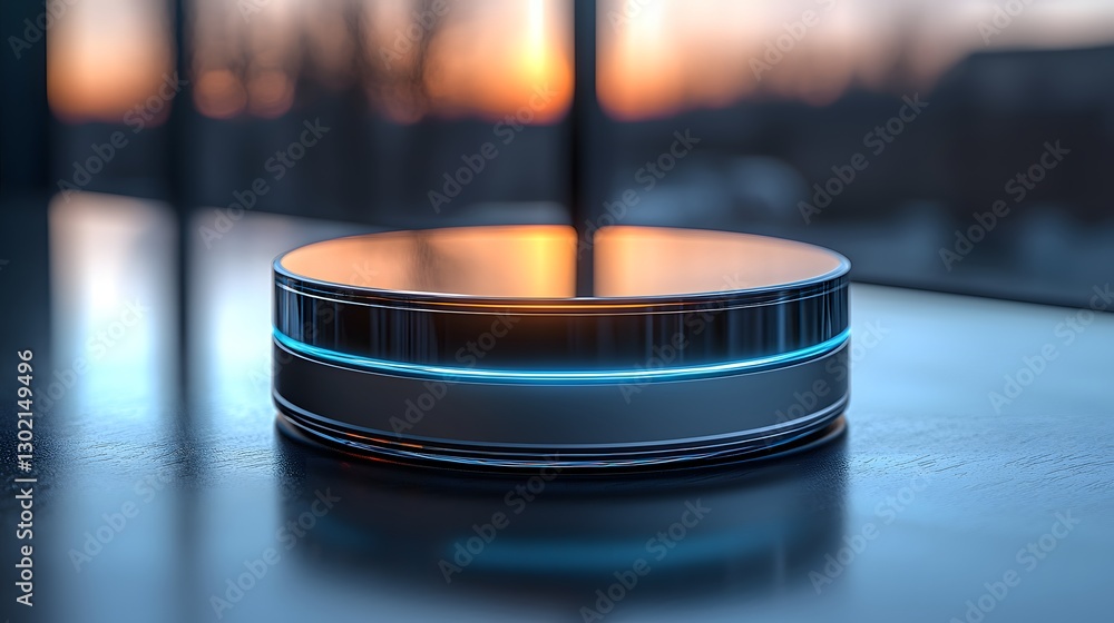 Poster decorative glass jar illuminated by a soft light creating a cozy atmosphere in a relaxing indoor set