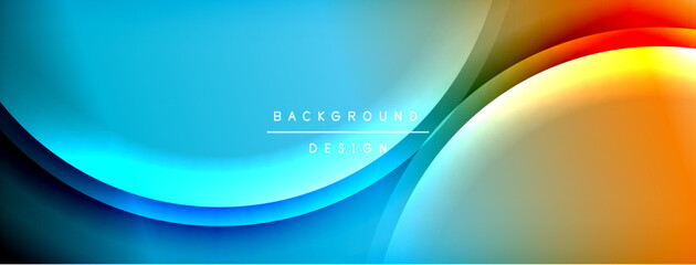 Bright rainbow style color gradient with curve round shape line background. Vector Illustration For Wallpaper, Banner, Illustration, landing page