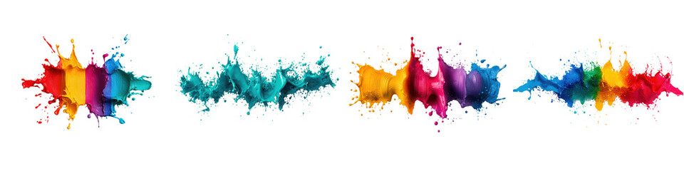 Obraz premium Captivating abstract image showcasing a dynamic and vibrant blot of color splashing and spreading across a fluid digital canvas creating a mesmerizing and visual explosion