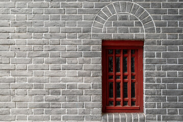 Chinese Brick and Window Panel,