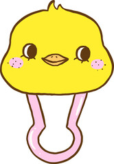 Easter School chick PaperClip Cartoon Hand Drawn