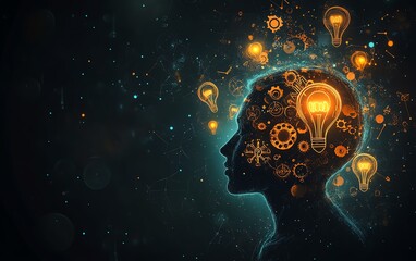 Obraz premium Visualization of idea flow and creativity