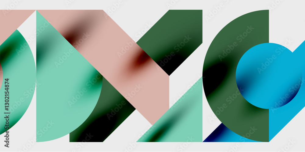 Poster Vibrant abstract background circles with smooth gradients, creating a dynamic and modern design. Ideal for creative, tech, or contemporary-themed projects