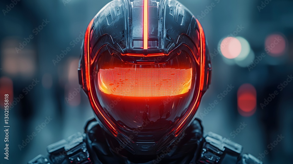 Poster distinguished man in a suit with a striking red light on his face creating an intriguing and dramati