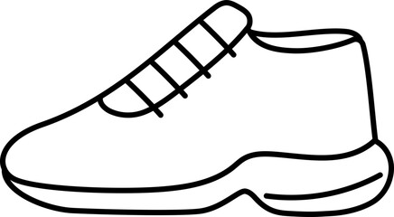 hand drawn sneaker outline illustration