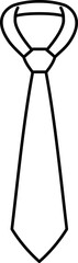 hand drawn necktie outline illustration