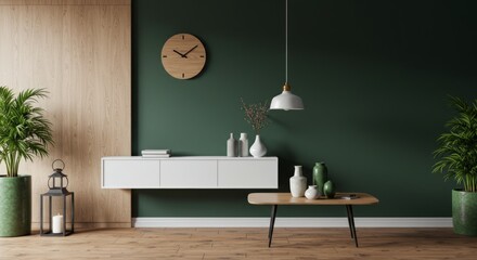 Obraz premium Modern Minimalist Living Space with Earthy Tones