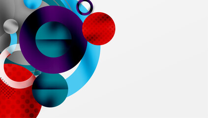 Abstract background - layered geometric shapes with smooth gradients and transparency