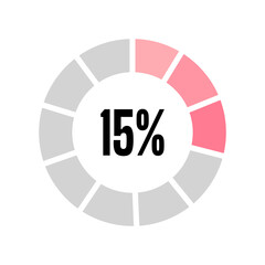 loading 15% icon vector design isolated white background.
