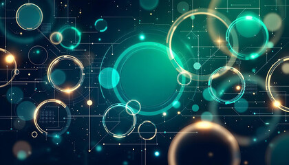 Fototapeta premium abstract technology background with circles