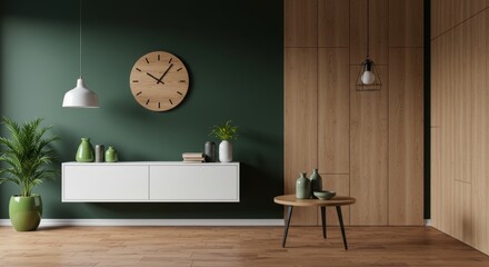 Modern Minimalist Living Space with Earthy Tones