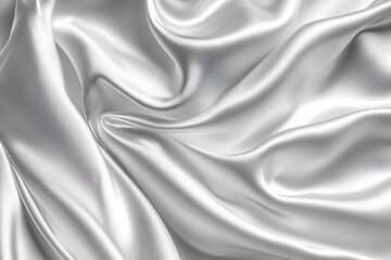 Fototapeta premium Smooth elegant white silk or satin texture can use as background