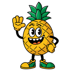 Cartoon pineapple clipart