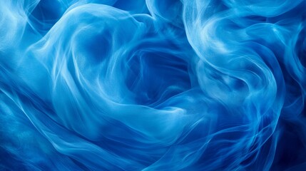 Obraz premium Abstract Cerulean Swirls: Luminous Fabric Waves Texture 