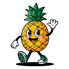 Cartoon pineapple clipart