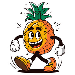 Cartoon pineapple clipart