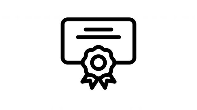 certificate animated icon