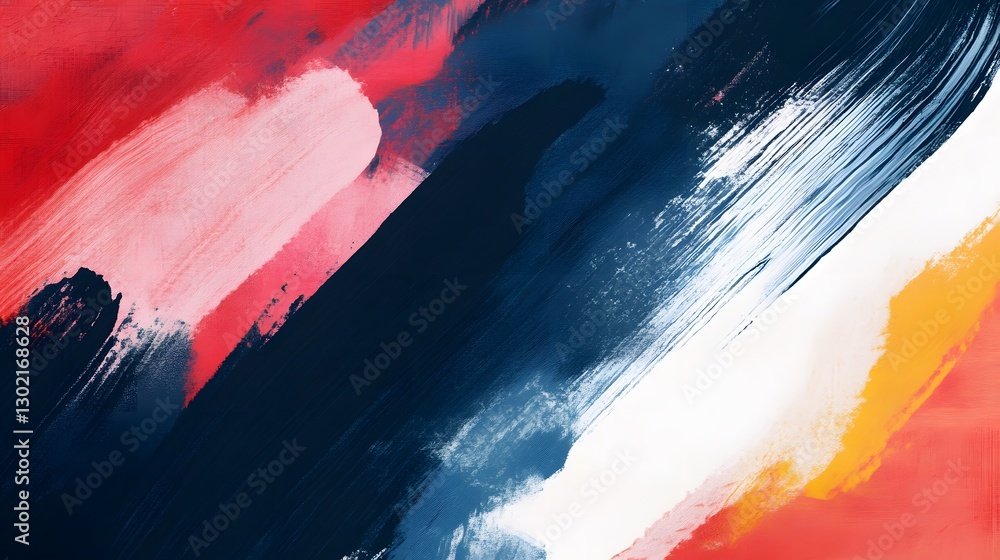 Poster colorful brushstrokes of abstract art creating a dynamic background composition